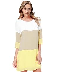 Sexy Elbow Length Sleeves Striped Print Chiffon Club Dress/Evening Dress/Party Dress/Mini Dress 