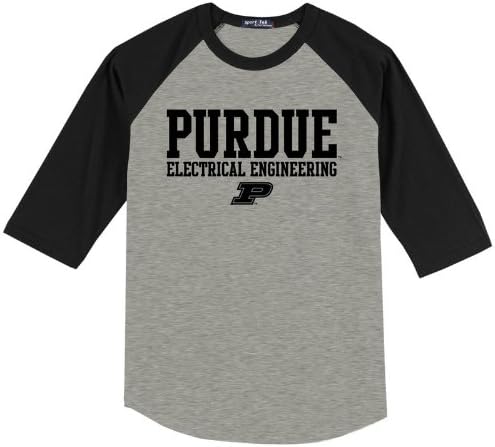 Your Choice Of Purdue Engineering Raglan - Hthr Gray Blk