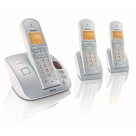 Philips CD2353 Digital Cordless Telphone With Answering Machine Triple Pack