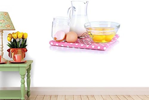 Ingredients for Dough Isolated on White Peel and Stick Fabric Wall Sticker by Wallmonkeys Wall Decals - 24 Inches W x 18 Inches H