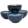 Sango Nova Blue Ice Cream Bowls, Set of 4