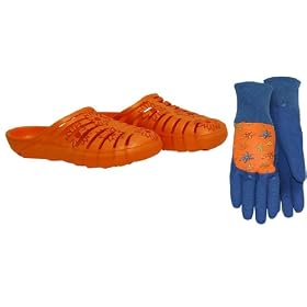 Midwest P7-09-9 Ladies Garden Clog and Glove Combo Pack, Size: 9 Clog
