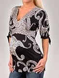 hale bob elbow sleeve v neck empire waist maternity tunic