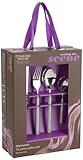 Come Dine With Me 16-Piece Stainless Steel Cutlery Set, Sand Blast Matt Finish