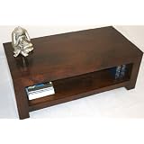 Dakota Rectangle Coffee Table with Shelf Dark Shade