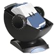 Rolodex 66871 Rolodex Covered Swivel Base Rotary File, 500 2-1/4x4 Cards, 24 Guides, BK/SKE