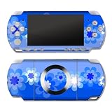 PSP Skin* - Retro Blue Flowers