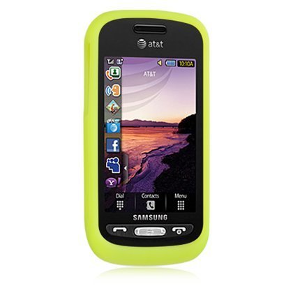 Premium Soft GREEN Durable Rubber Silicone Skin Case for Samsung A887 Solstice (AT&T)
