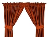 Best Quality Texas Longhorns Drapes with Tiebacks Dark Orange By Pem America