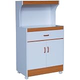 Microwave Cart - White/ Oak
