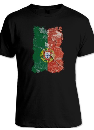 net-shirts PORTUGAL VINTAGE FLAG SHIRT T-Shirt, Größe XL, Schwarz