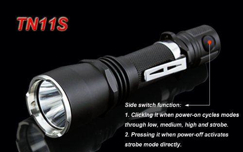  Thrunite TN11S Cree XM-L U2 LED Flashlight with Extenders - 830 Lumens 