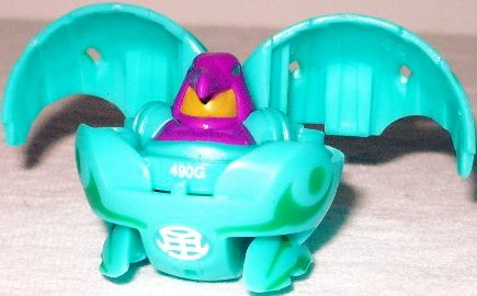 Childrens Toyshop  Toys : Bakugan B2 Bakupearl Single, LOOSE Figure Ventus Green Ravenoid 490G