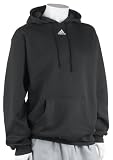 adidas Men's Team Fleece Hoodie,Black/White,Medium