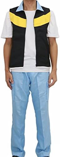 Deluxe Ash Ketchum Costume Jacket Shirt Gloves Outfit Suit for Adult Kids Custom Made