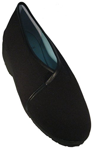 Thierry Rabotin Women's Graff' Slip-On in Black Peach Stretch Fabric