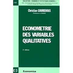 Econom�trie des variables qualitatives