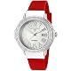 SWISS LEGEND Women's South Beach White Diamond (0.096 ctw) White MOP Dial Red Silicone $75
