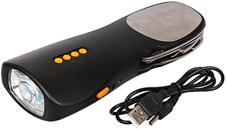 High Quality Outdoor Emergency Multifunctional Hand Press Charging LED Torch Flashlight Radio Alarm Swiss Knife Tool Set
