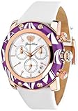 Glam Rock Women's GR10516 Smalto Collection Diamond Chronograph White Techno Watch