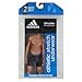 adidas Men's Athletic Stretch Boxer Brief Underwear (2-Pack), Black/Black Black/Black, SMALL