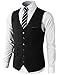 H2H Mens Formal Slim Fit Premium Business Dress Suit Button Down Vests