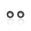 14k White Gold Black Diamond Earring Jackets for 1 Carat Stud Earrings (1/2 cttw)
