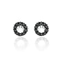 14k White Gold Black Diamond Earring Jackets for 1 Carat Stud Earrings (1/2 cttw)