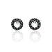 14k White Gold Black Diamond Earring Jackets for 1 Carat Stud Earrings (1/2 cttw)