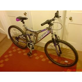 Boss Ladies Dual Suspension 21 Speed,26" wheel Silver and Purple Bike