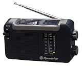 Produkt-Bild: Roadstar TRA-500 DS Tragbares Solar-Radio (UKW-/MW-Tuner , Dynamo und Akkubetrieb) schwarz
