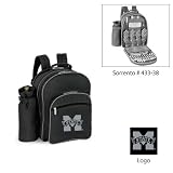 Mississippi State Bulldogs NCAA Sorrento Insulated Picnic Backpack (Black/Grey) (Embroidered Logo)
