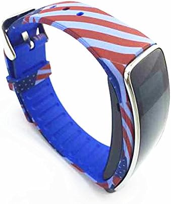 LUCKYMALL Replacement Plastic Band for Samsung Galaxy Gear Fit (Flower-013)