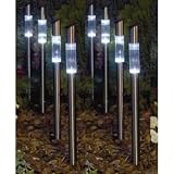 Outdoor Value 8 x GARDMAN GARDEN OUTDOOR SOLAR POWERED POST LIGHTS