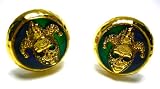 Gold Round Mardi Gras Masquerade Jester Cufflinks