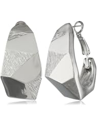 Vince Camuto Silver Angular Hoop Earrings
