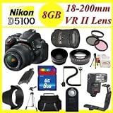 Nikon D5100 Digital SLR Camera with Nikon AF-S DX NIKKOR 18-200mm f/3.5-5.6 ....