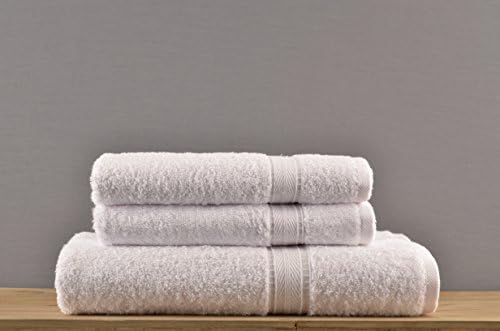 Dadya Home Textile, 100 Percent Turkish Cotton, Towel Set, Set of 3, 700 Gsm, White
