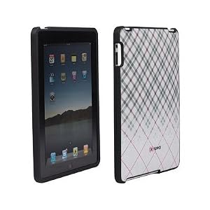 Speck Products Apple iPad Fitted Case in TartanPlaid Fadeaway LightGray (Gray/Black/Pink), IPAD-FTD-A02A019