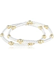 Napier "Metal Duo" Two-Tone Double Stretch Bracelet, 2.25"