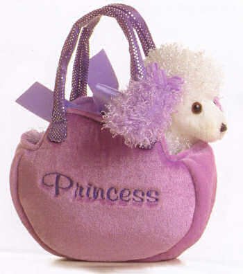 41D32C6M4XL Stuffed Fancy Pal Purple Poodle
