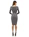 PattyBoutik Mama Striped Elbow Sleeve Maternity Dress (Navy Blue and Gray S)