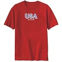 T-SHIRT RED " DISCO COLOR USA " Large