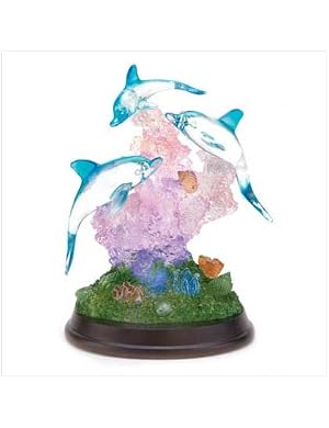 Dolphin Sculpture with LED Lights