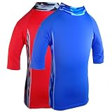 Tuga Boys Two Tone Short Sleeve UV Sun Protective Rashguard Top (UPF 50+)