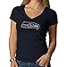 NFL Seattle Seahawks Women's '47 Brand V-Neck Scrum Tee, Midnight, Medium