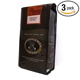 Jeremiah's Pick Coffee French Dark Roast Ground Coffee, 10-Ounce Bags (Pack of 3)