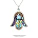 Floral Hamsa Necklace to Protect from the Evil Eye #1035