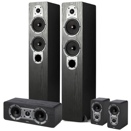 Jamo 5 Piece Home Theater Package, Black Ash Jamo 5 Piece Home Theater Package, Black Ash