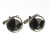 Blacklist Boutons de manchettes cristal Noir